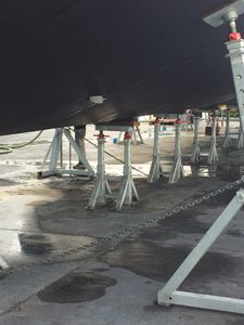 Stützfuß zum Aufdocken für Motorboot