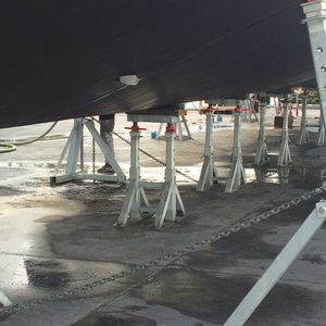 Stützfuß zum Aufdocken für Motorboot
