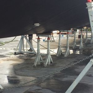 Stützfuß zum Aufdocken für Motorboot