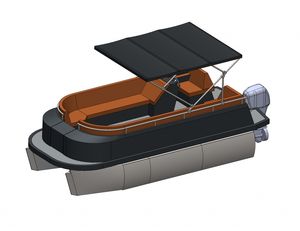 Außenborder-Pontonboot 1