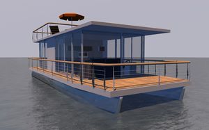 Katamaran-Hausboot 1