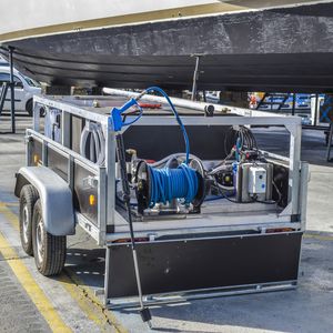 Mobile Reinigungsstation für Boot