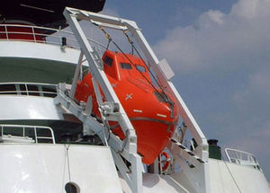 Davit für Freifall-Rettungsboote