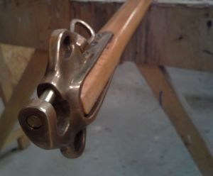 Spinnakerbaum für Segelboote / für Jollen / Holz / Bronze