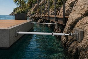 Befestigung für Schwimmstege