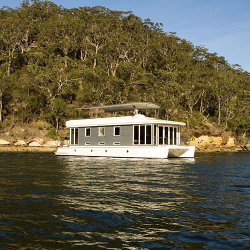 Katamaran-Hausboot - eco weekender - Mothership Marine - Innenborder / elektrisch