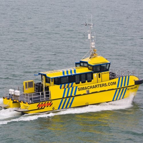 Crewboot-Berufsschiff - SC FALCON - SIMA SHIPSALES BV - Lotsenboot / Katamaran / Innenbord-Common-Rail-Drive