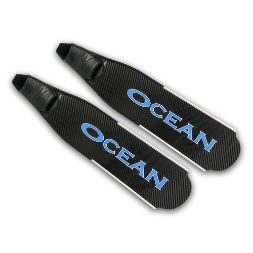 Flosse zum Speerfischen - Ocean - BlueGreen - Carbon / Vollfuß