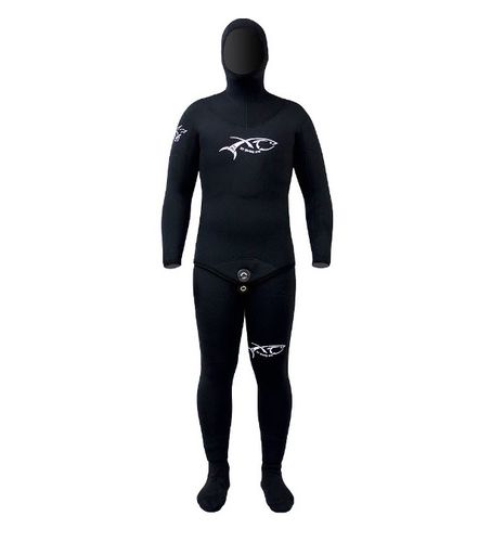 Nassanzug zum Speerfischen - ROFOS - Xt Diving Pro - Langarm / mit Kopfhaube / zweiteilig