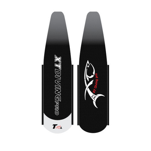 Flosse zum Speerfischen - T4 LONG - Xt Diving Pro - Carbon / Vollfuß / schwarz