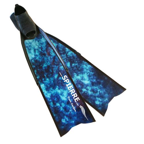 Flosse zum Speerfischen - 3D BLUE WATER - Spierre - Carbon / Vollfuß