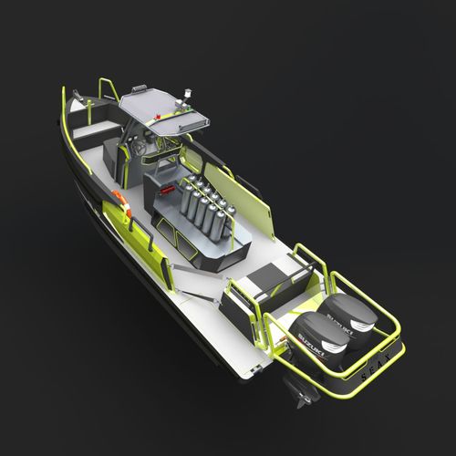Außenborder-Konsolenboot - 750 series - SEAX BOATS - zweimotorig / mit Mittelkonsole / Tauch