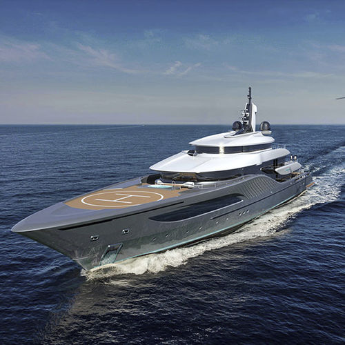 Megayacht für Kreuzfahrten - QUANTUM - TURQUOISE YACHTS - Raised Pilothouse / Stahl / mit Helikopterdeck
