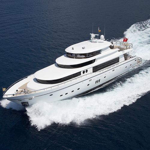 Superyacht für Kreuzfahrten - JOHNSON 110 - Johnson Yachts Co, Ltd. - Flybridge / mit Steuerhaus