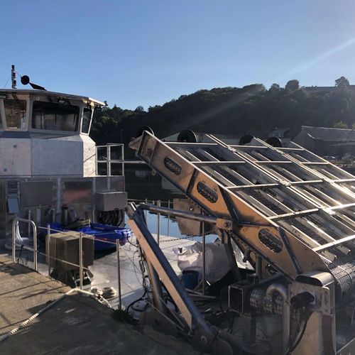 Arbeitsboot Berufsschiff - Water Waste Collector 100 - Efinor Sea Cleaner - Arbeitsfrachtkahn / Müllsammelschiff / Umweltschutzbarge