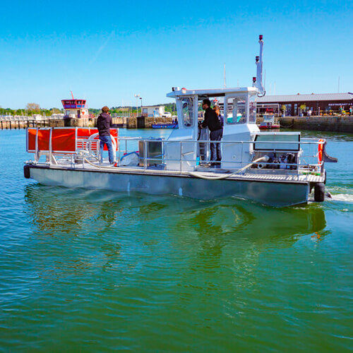 Arbeitsboot Berufsschiff - Waste Cleaner 92 - Efinor Sea Cleaner - Arbeitsfrachtkahn / Ölrückführungsboot / Müllsammelschiff