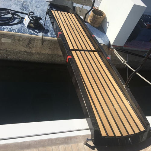 Gangway für Boot - D1.1 - CARBON EQUIPMENT ltd - für Yacht / faltbar / Carbon