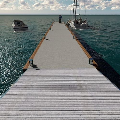 Schwimmponton - BOATING  - HSB Marine  - Anker / für Yachthafen / für Boot