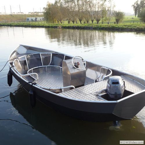Außenborder-Konsolenboot - Amesterdal Lounger - Alufleet B.V. - mit Mittelkonsole / Aluminium / Sonnendeck