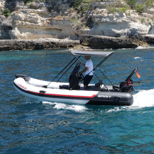 Außenborder-Schlauchboot - 350 - AQUASPIRIT - halbstarr / Open / mit Seitenkonsole