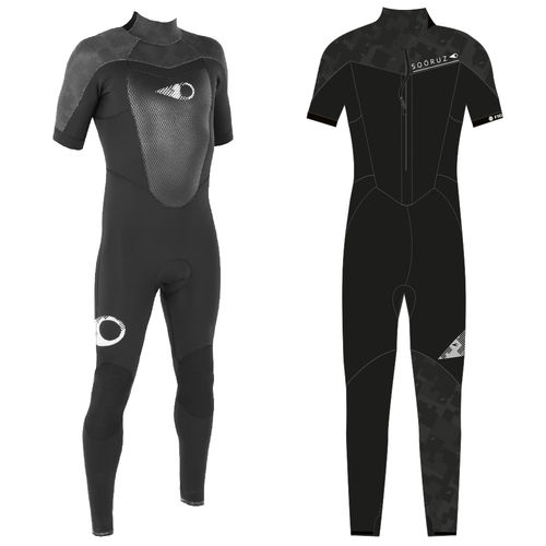 Surf-Nassanzug - FIGHTER Back-zip Black - SOÖRUZ SURFWEAR COMPANY - Ganzkörper / Kurzarm / 2 mm