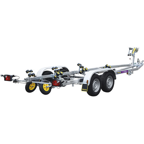 Straßenanhänger - V2000  - PEGA - für das Zuwasserlassen / für Boot / Rollen
