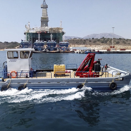Arbeitsfrachtkahn-Berufsschiff - gesikat - Boot für Aquakulturen / Katamaran / Innenborder