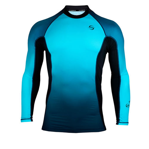 Lycra-Shirt / Langarm - Blue Gradient - Platinum Sun