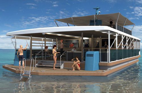 Schwimmende Plattform - SUNSET-Ô - KAYFLO - Multifunktion / für Yachthafen / für Wassersportzentrum