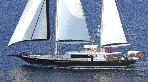 Segel-Superyacht / für Kreuzfahrten - Levantin - EVADNE YACHTS - 4 Kabinen / mit Decksalon