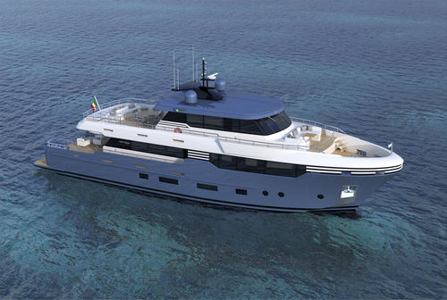 Motoryacht für Kreuzfahrten - Wide Space - ITALIAN VESSEL SRL - mit Steuerhaus / 4 Kabinen / Stahl