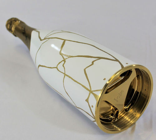 Flaschenkühler für Yacht - Silver White Kintsugi - K-OVER