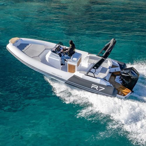 Außenborder-Schlauchboot - R7 TOURER - RENIER - halbstarr / mit Mittelkonsole / max. 14 Personen