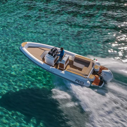 Außenborder-Schlauchboot - R8 TOURER - RENIER - halbstarr / mit Mittelkonsole / max. 16 Personen