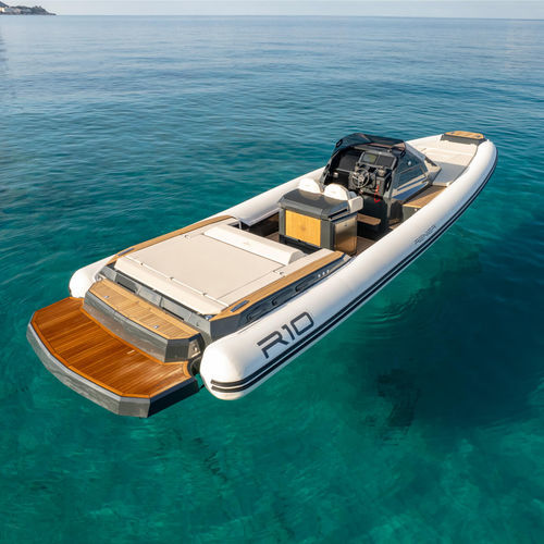 Innenborder-Schlauchboot - R10 CABIN EFB - RENIER - halbstarr / mit Mittelkonsole / max. 16 Personen
