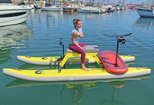 Tretboot / 1 Platz - LUX - KAICYCLES™ - gelb / mit elektrischem Antrieb