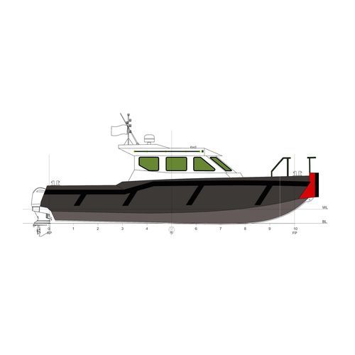 Passagierboot Berufsschiff - IZ 1070 - Izmir Shipyard - Außenborder / HDPE