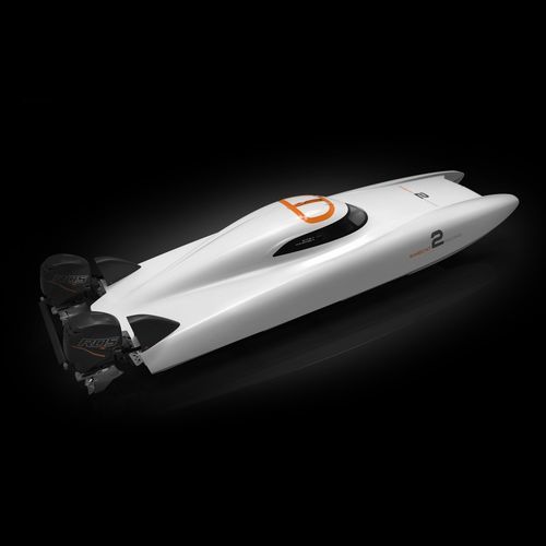 Außenborder-Runabout - HyperCat 32 - Swecat Racing AB - zweimotorig / Hardtop / Sport