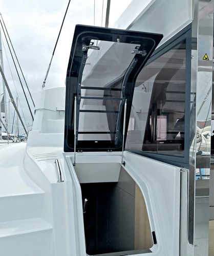Tür mit Schmetterlingsscharnier - NOVAL - für Yacht / Glas
