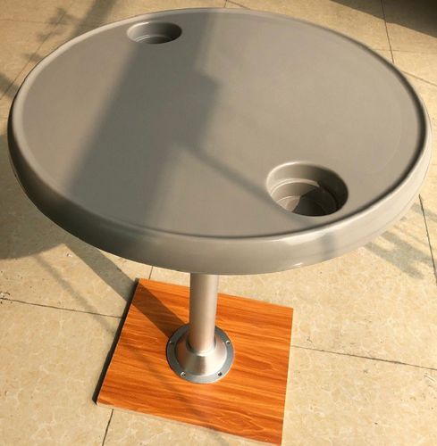 Stationärer Cockpittisch - round - Foshan 1 Boat Hardware Co., Ltd. - Aluminium