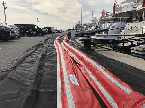 Schutzplane für Werft - BoomProtec - Pollustock