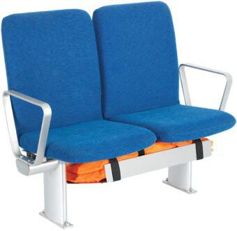 Sitz für Passagierschiffe - RAVA - MK Seats GmbH - mit Armlehnen / hohe Rückenlehne / 2 Plätze