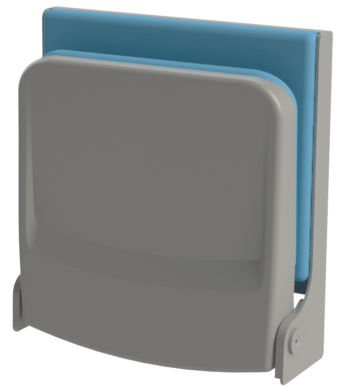 Sitz für Passagierschiffe - WOLIN - MK Seats GmbH - klappbar / 1 Platz / grau