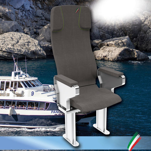 Schalensitz - Ischia - MK Seats GmbH - für Passagierschiffe / mit Armlehnen / hohe Rückenlehne