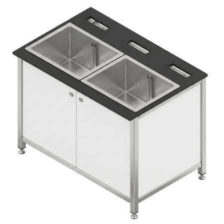 Rechteckiges Spülbecken - MK Seats GmbH - doppelt / Edelstahl / aus Edelstahl 304