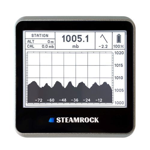 Digitaler Barograph - Silver Gray - Steamrock