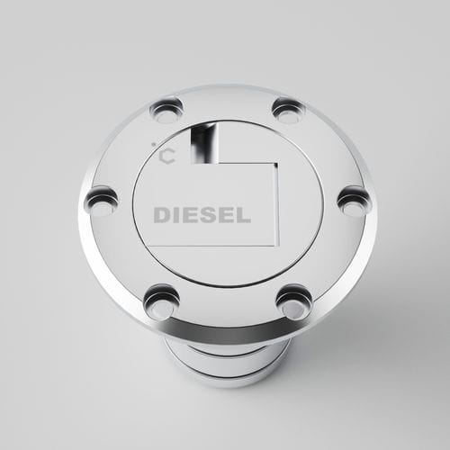 Druckknopf-Deckeinfüllstutzen - F 3800 - I-Carbon - Edelstahl / Aluminium