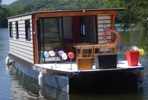 Katamaran-Hausboot - Standard - BATEAUX POUR LA PLANETE - Innenborder / Elektro-Solar / Fluss
