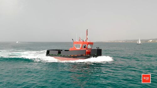 Arbeitsboot Berufsschiff - TM-036-080 - SYM NAVAL - Taucherbasisboot / Hafenboot / Hafenservice-Boot