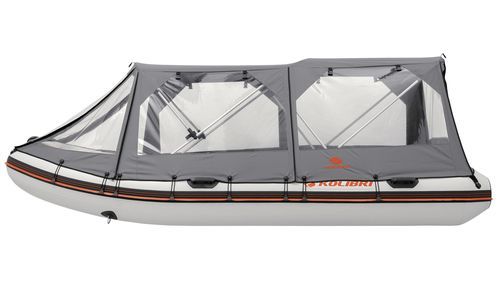 Bimini-Top für Motorboot - 33.23 series - KOLIBRI - für Ruderhaus / grau